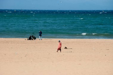 manzara plaj Kuzey Afrika'da