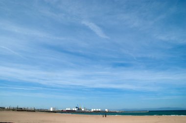 manzara plaj Kuzey Afrika'da