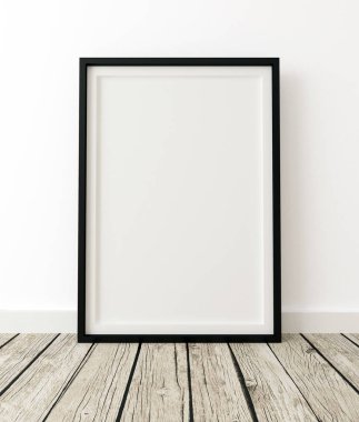 Poster çerçevesi beyaz duvar kadar alay