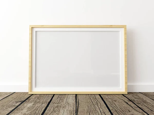 Poster Mockup in White Interior Royalty Free Stock Images