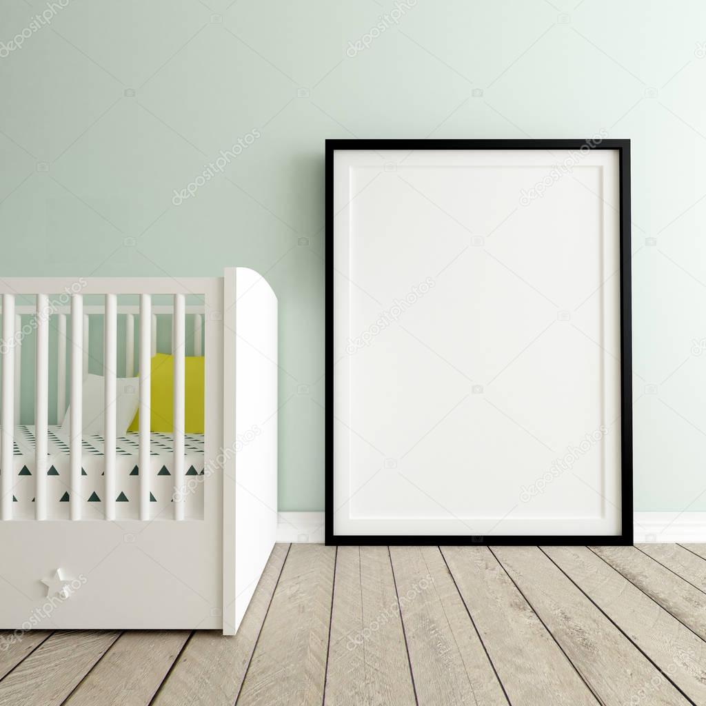 Poste Mockup in Baby Room