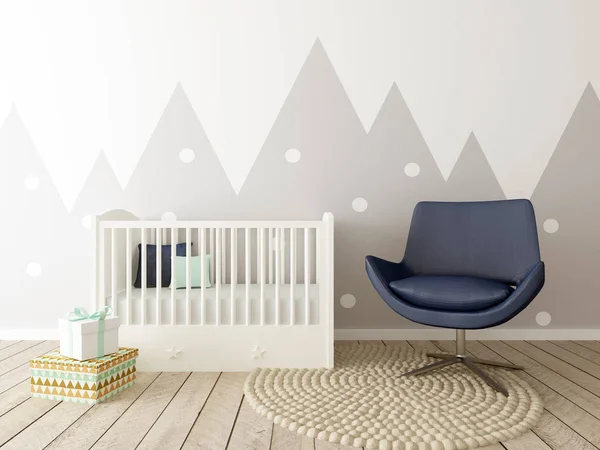 Baby Room Interior, Nusrsery, Playroom — Stok Foto