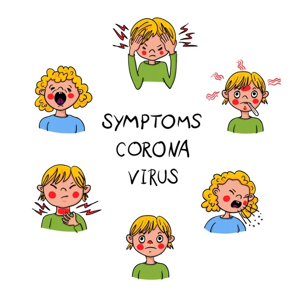 A Covid-19-et okozó Coronavirus-SARS-CoV-2 most egy pandémiás, kézzel rajzolt vektor illusztráció. — Stock Vector