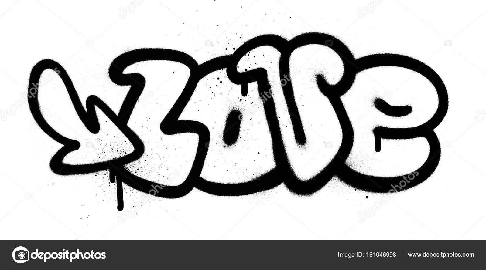 Graffiti Love Word In Black Over White Stock Vector Graffiti Love Word In Black Over White Stock Vector