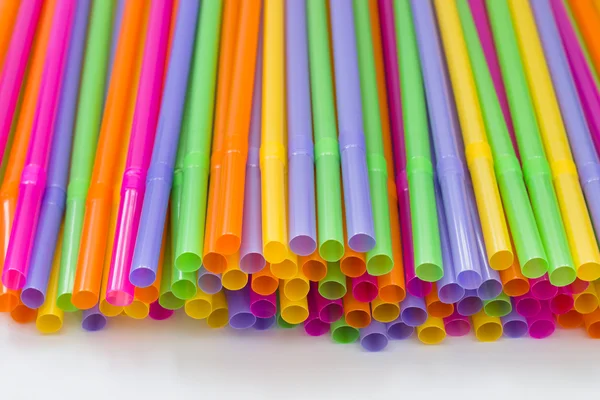 Colorful plastic straws — Stock Photo, Image