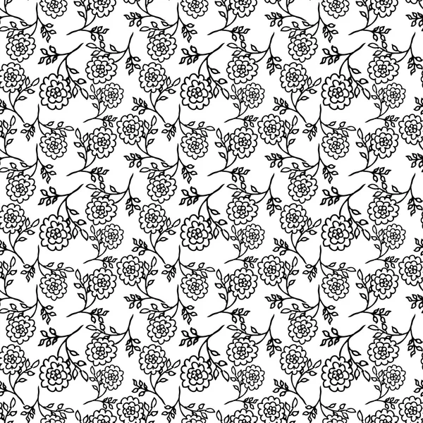 Nahtloses Muster mit abstrakten Blumen. Vektor — Stockvektor