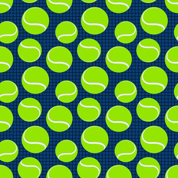 Bezešvé sportovní vzor s tenisovými míčky. vektor — Stockový vektor
