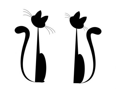iki kedi kümesi. vektör