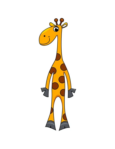 Giraffa allegra. Isolato. vettore — Vettoriale Stock