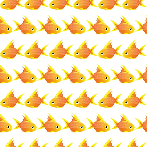 Naadloze patroon met grote goudvis. vector — Stockvector
