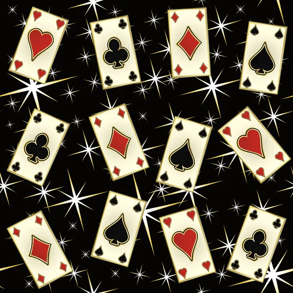 Sorunsuz poker casino desen, vektör çizim — Stok Vektör
