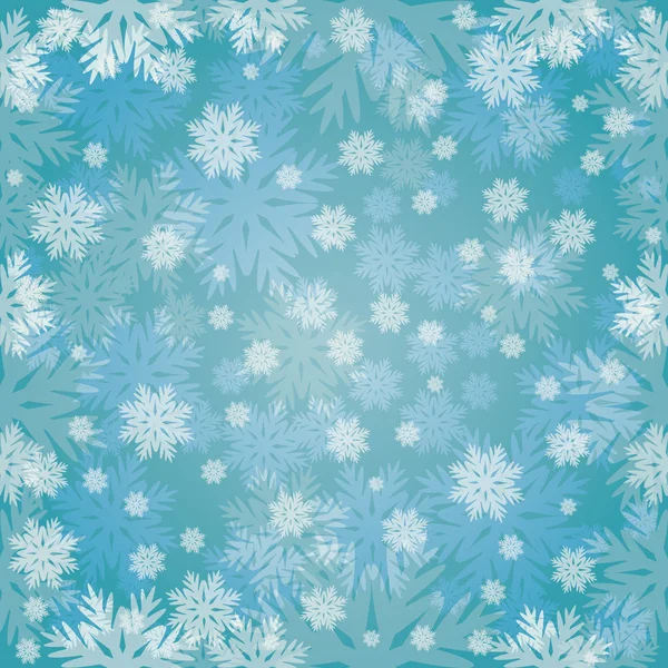 Winter snowflakes seamless pattern, vector illustration — Stockový vektor