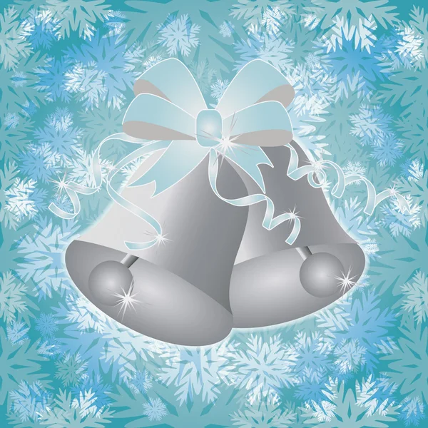 Inverno carta da parati senza cuciture con campane di Natale, illustrazione vettoriale — Vettoriale Stock