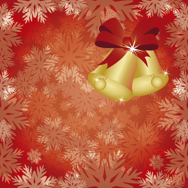 Winter xmas bells seamless background, vector illustration — ストックベクタ