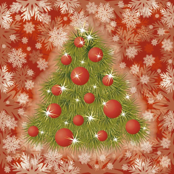 Fondo de pantalla sin costuras árbol de Navidad de invierno, Feliz año nuevo. ilustración vectorial — Archivo Imágenes Vectoriales