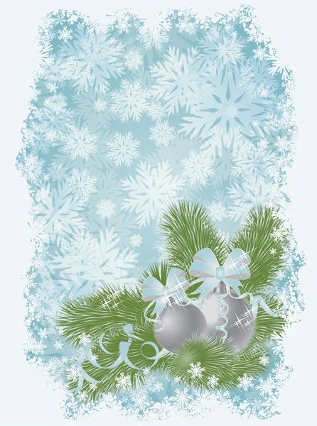 New year card with Christmas ball, vector illustration — Stockový vektor