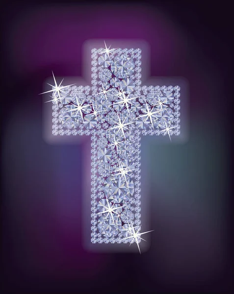 Carte vacances croix de diamant, illustration vectorielle — Image vectorielle