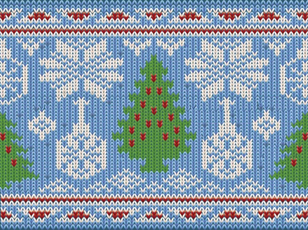 Feiertage frohe weihnachten nahtlos gestrickt hintergrund, vektorillustration — Stockvektor