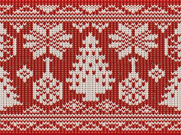 Bonheur Joyeux Noël fond tricoté sans couture, illustration vectorielle — Image vectorielle