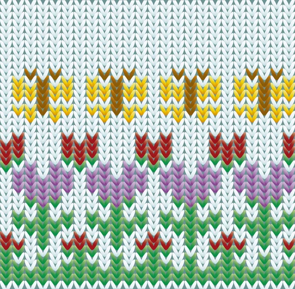 Arrière-plan printemps tricoté, illustration vectorielle — Image vectorielle