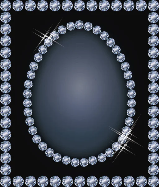 Cadre en diamant Œuf de Pâques, illustration vectorielle — Image vectorielle