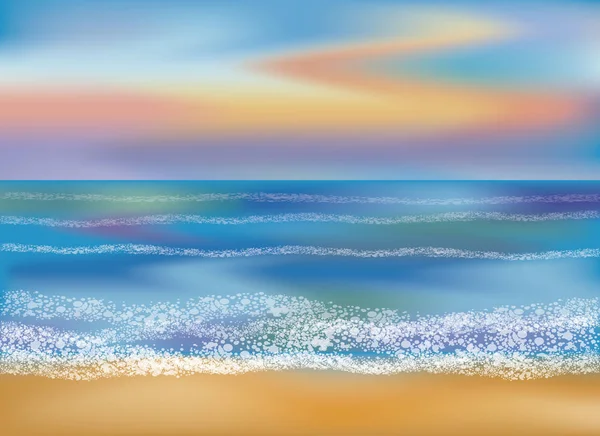 Summer sea wallpaper, vector illustration — Stock Vector