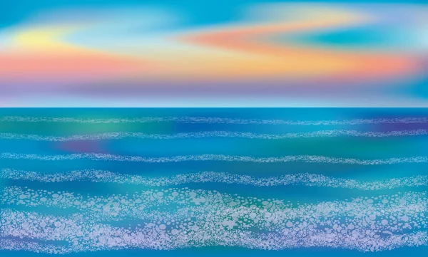 Sea wallpaper, vector illustration — Stock Vector