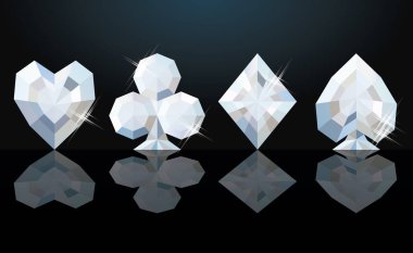 Elmas poker elemens, vektör çizim