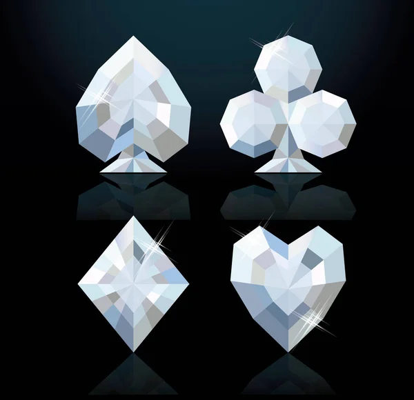 Diamond poker background, vector illustration — Stock Vector