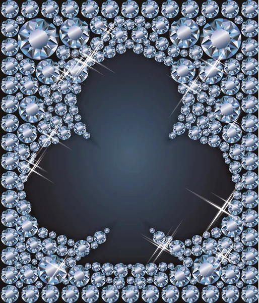 Clubes de diamantes elementos de póquer, vector de ilustración — Vector de stock