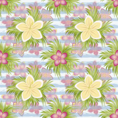 Güzel tropikal seamless modeli, vektör çizim