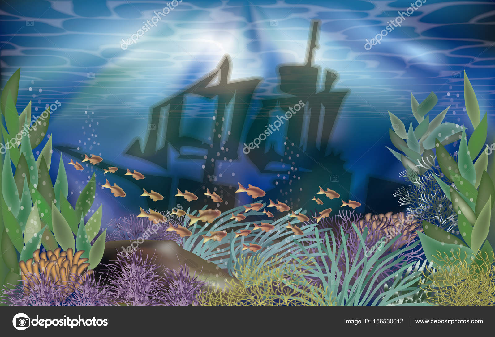 Sunken Pirate Ship Wallpaper Underwater Tropical Wallpaper