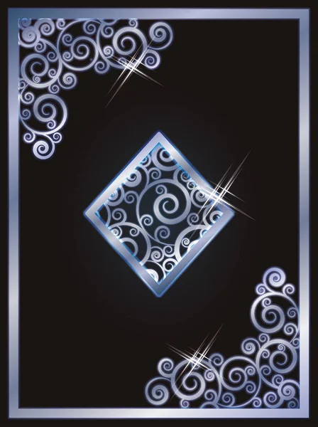 Carte de poker diamants, illustration vectorielle — Image vectorielle