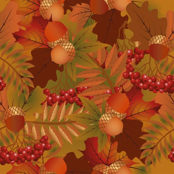 Sonbahar sorunsuz duvar kağıdı, vektör çizim
