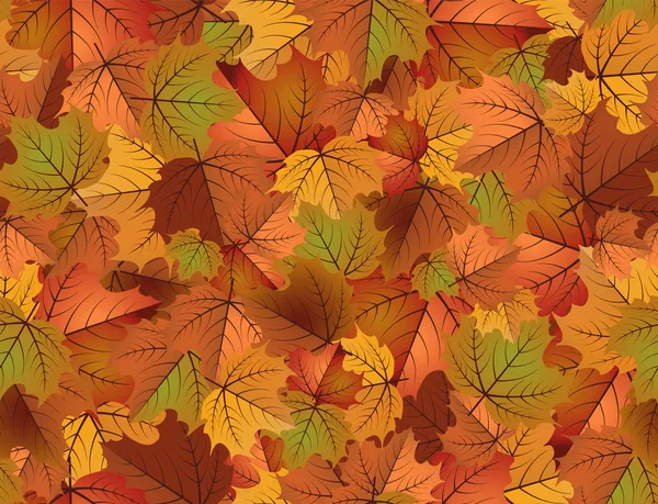 Autumn seamless wallpaper, vector illustration — Stock Vector