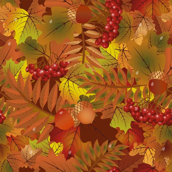 秋の季節の背景、ベクトル図 — ストックベクタ