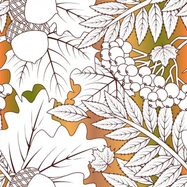 Sonbahar sorunsuz duvar kağıdı, vektör çizim