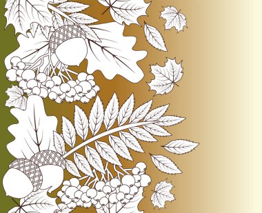 Sonbahar sorunsuz afiş, vektör çizim