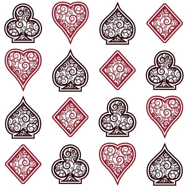 Poker seamless background, vector illustration — Stock Vector