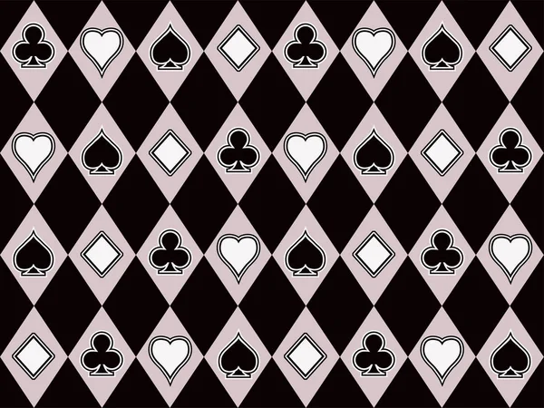 Casino poker sömlös bakgrund, vektorillustration — Stock vektor