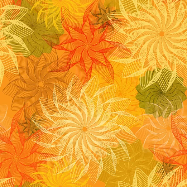 Fondo sin costura abstracto de otoño, ilustración vectorial — Vector de stock