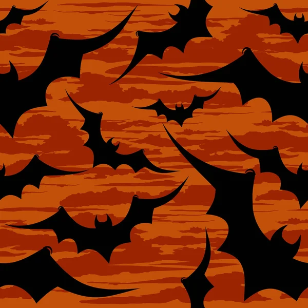 Fondo de pantalla sin costuras de Halloween, ilustración vectorial — Vector de stock