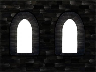 Ortaçağ Kalesi, vektör çizim Windows'ta