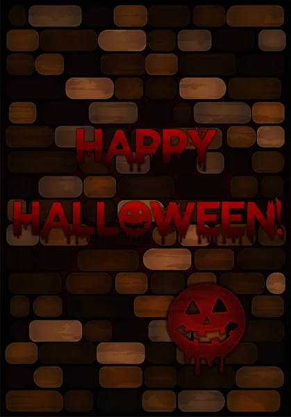 Happy halloween bloed behang, vectorillustratie — Stockvector