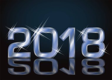 Yeni 2018 yıl euro arka plan, vektör çizim