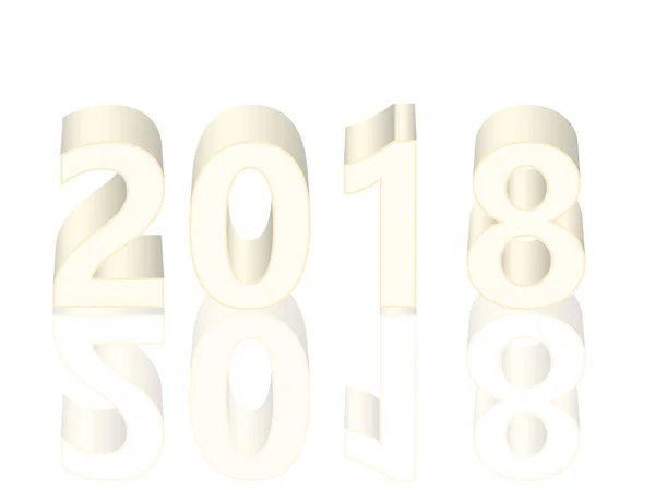 Feliz año nuevo 2018 aislado, ilustración vectorial — Vector de stock