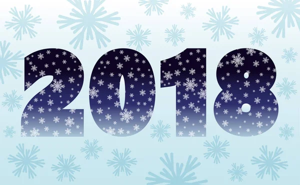 Ευτυχισμένο το νέο έτος 2018 banner, εικονογράφηση διάνυσμα — Διανυσματικό Αρχείο