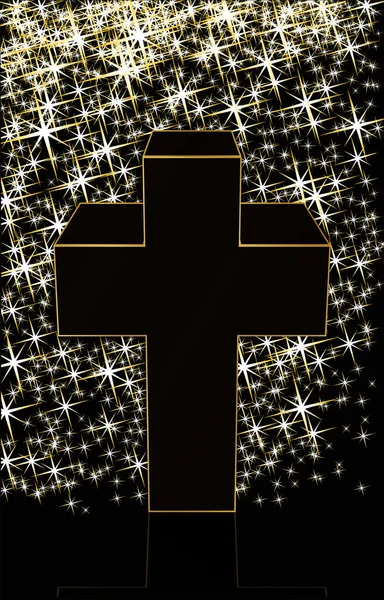 Joyeux Pâques Croix Illustration Vectorielle — Image vectorielle