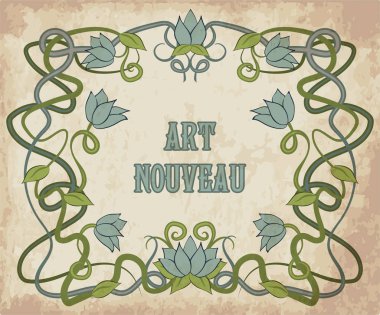 Yeni sanat tarzı, vektör illüstrasyonunda çiçek arkaplanı