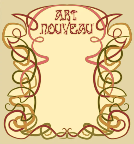 Davetiye Art Nouveau Tarzında Vektör Çizim — Stok Vektör